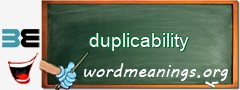 WordMeaning blackboard for duplicability